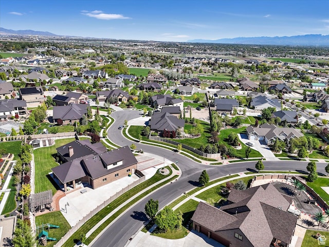 14738 S Currant Creek Cir W, Bluffdale, UT 84065 - aerial overview of property's location with mountains and nearby suburban area