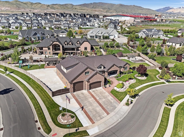 14738 S Currant Creek Cir W, Bluffdale, UT 84065 - aerial perspective of suburban area with a mountain backdrop