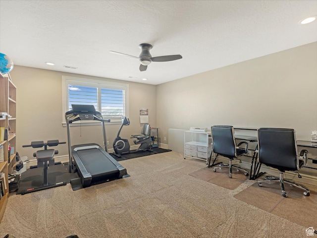 14738 S Currant Creek Cir W, Bluffdale, UT 84065 - office space featuring ceiling fan and recessed lighting