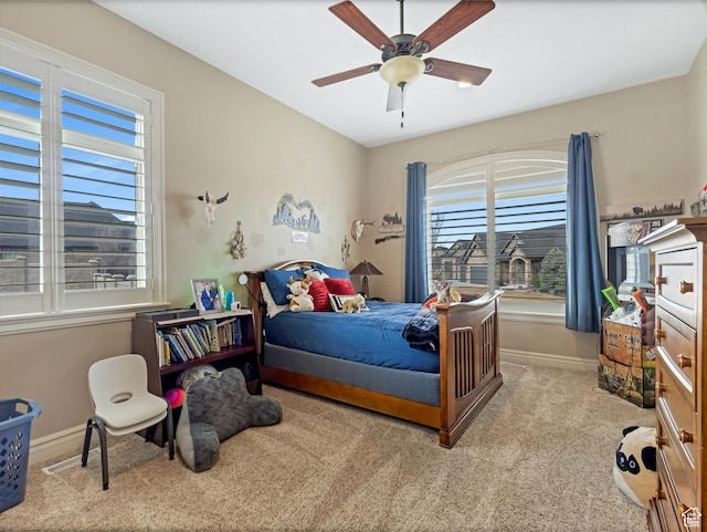 14738 S Currant Creek Cir W, Bluffdale, UT 84065 - bedroom featuring carpet floors, baseboards, and ceiling fan