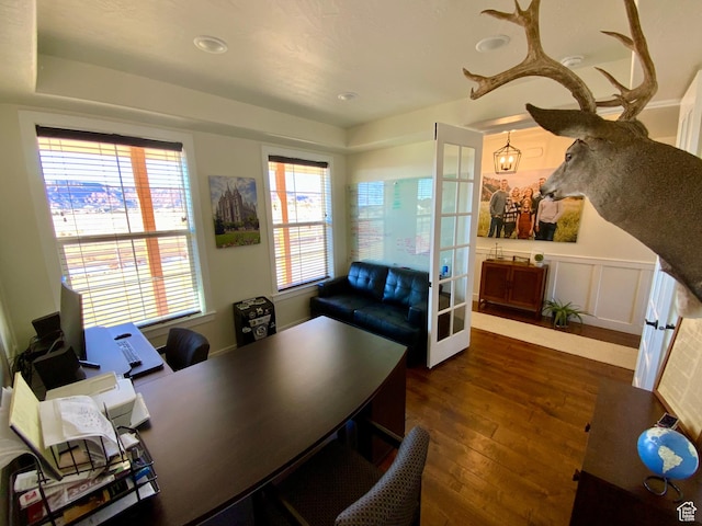 1117 S Terrel Dr, Kanab, UT 84741 - office area featuring dark wood finished floors and a decorative wall