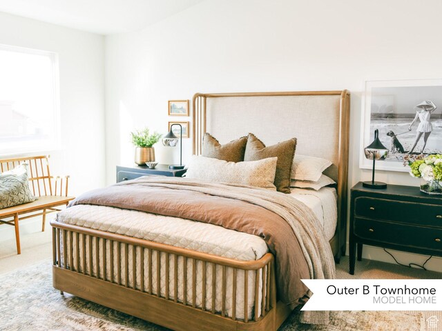 bedroom featuring carpet flooring