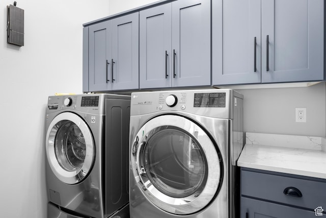 3278 S Serviceberry Dr Unit 18, Garden City, UT 84028 - laundry room with cabinet space and independent washer and dryer