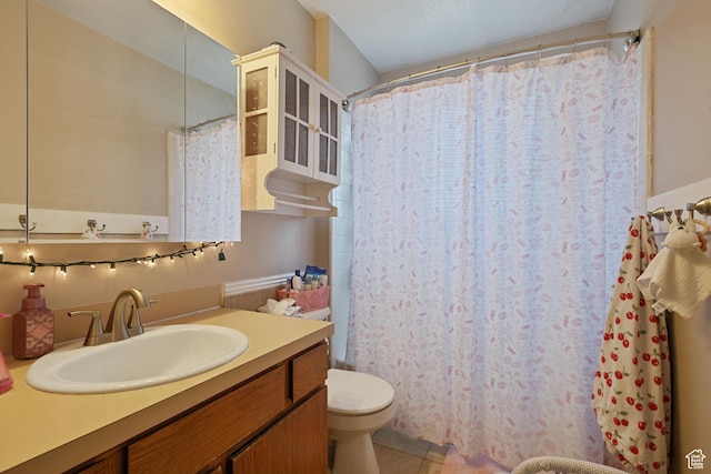 4443 S 1025 W, Riverdale, UT 84405 - full bath featuring tile patterned flooring, a shower with shower curtain, toilet, and vanity