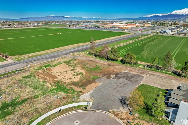 aerial view featuring a mountain view