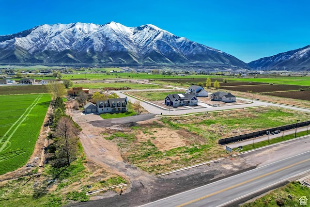 property view of mountains with a rural view