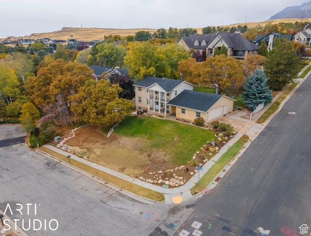 bird's eye view featuring a residential view