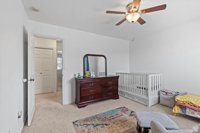 1322 E 6175 S, South Ogden, UT 84405 - carpeted bedroom featuring a crib and ceiling fan