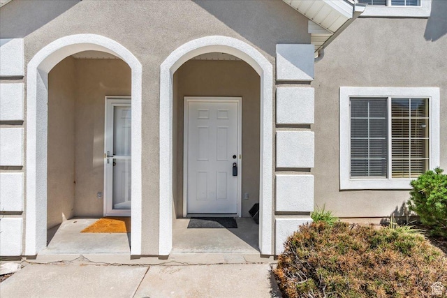 1322 E 6175 S, South Ogden, UT 84405 - property entrance featuring stucco siding