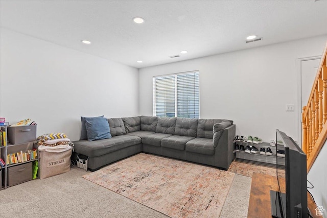 1322 E 6175 S, South Ogden, UT 84405 - living area featuring recessed lighting and stairs