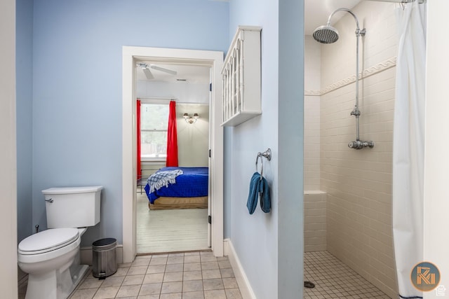 197 N 200 W, Kanab, UT 84741 - full bathroom featuring a tile shower, toilet, ensuite bath, and baseboards