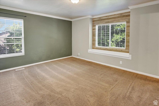 5772 Oakwood Dr, South Ogden, UT 84405 - spare room with ornamental molding and carpet