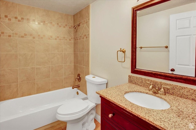 5772 Oakwood Dr, South Ogden, UT 84405 - full bath with vanity, tub / shower combination, and a textured ceiling