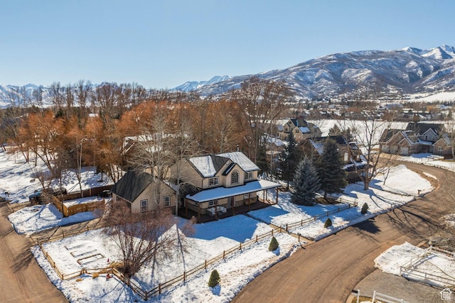 161 W Swiss Farm Way Unit 9, Midway, UT 84049 - snowy aerial view with a mountain view