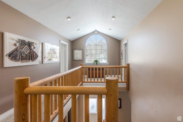 161 W Swiss Farm Way Unit 9, Midway, UT 84049 - staircase with lofted ceiling and plenty of natural light