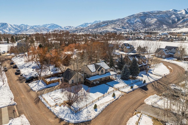 161 W Swiss Farm Way Unit 9, Midway, UT 84049 - snowy aerial view featuring a mountain view