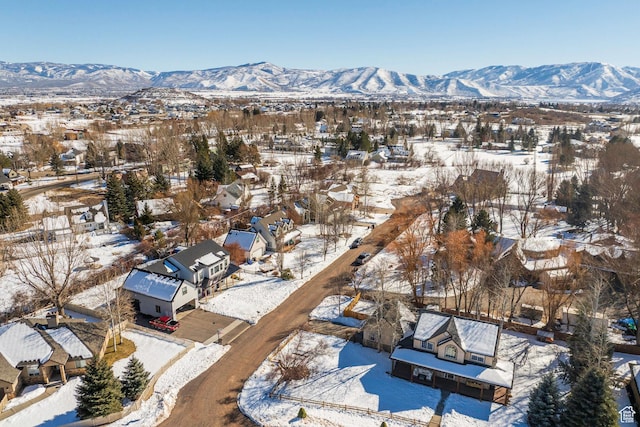 161 W Swiss Farm Way Unit 9, Midway, UT 84049 - snowy aerial view featuring a residential view and a mountain view
