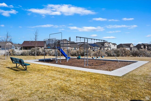 3635 E Clear Rock Rd Unit 4, Eagle Mountain, UT 84005 - community jungle gym featuring a residential view and a lawn