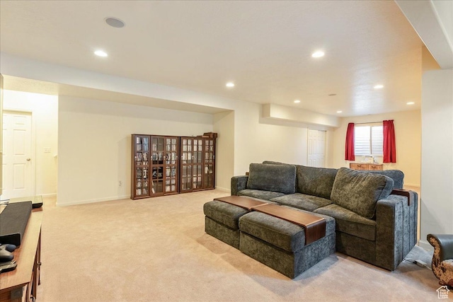 5663 W Yukon Park Ln S, Herriman, UT 84096 - living area featuring recessed lighting and light carpet