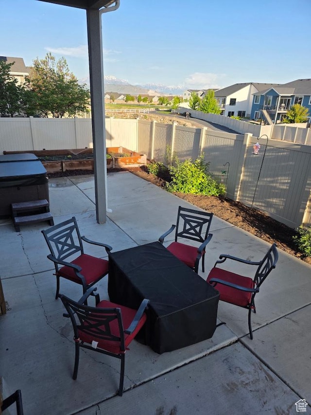 5663 W Yukon Park Ln S, Herriman, UT 84096 - fenced backyard with a patio area and a residential view