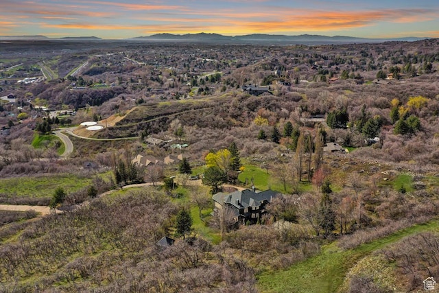 6464 Bybee Dr, Ogden, UT 84403 - aerial view at dusk with a mountain view