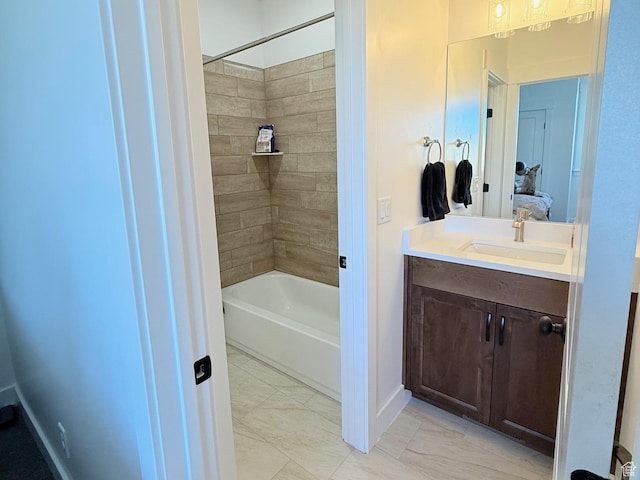 13342 N 10800 W Unit 7, Tremonton, UT 84337 - ensuite bathroom featuring marble finish floor, bathtub / shower combination, vanity, and ensuite bathroom