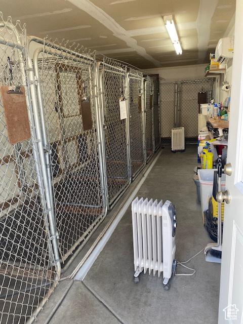 storage featuring radiator