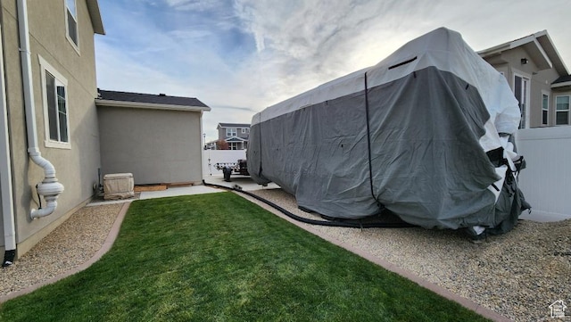 1395 E Kelsey Dr, Eagle Mountain, UT 84005 - view of yard featuring fence and a patio area