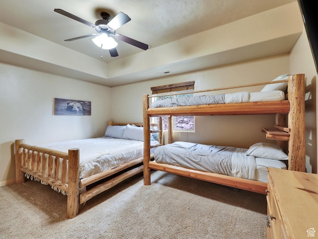 161 N Irish Trl, Brian Head, UT 84719 - carpeted bedroom featuring visible vents, ceiling fan, and baseboards