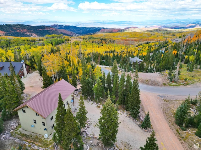 161 N Irish Trl, Brian Head, UT 84719 - birds eye view of property featuring a view of trees and a mountain view