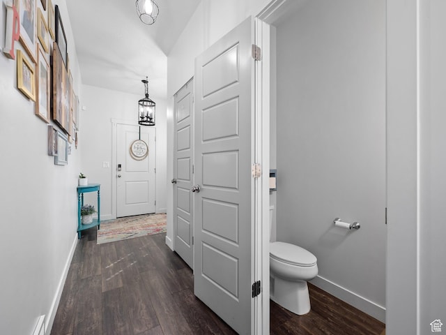 6119 N White Rock Rd, Eagle Mountain, UT 84005 - bathroom with toilet, wood finished floors, and baseboards