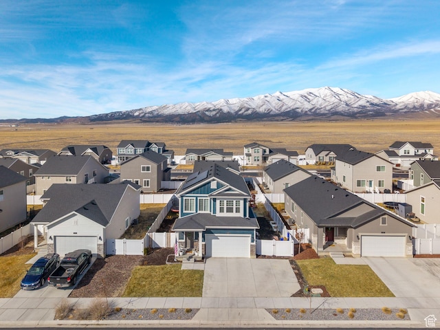 6119 N White Rock Rd, Eagle Mountain, UT 84005 - birds eye view of property with a mountain view and a residential view