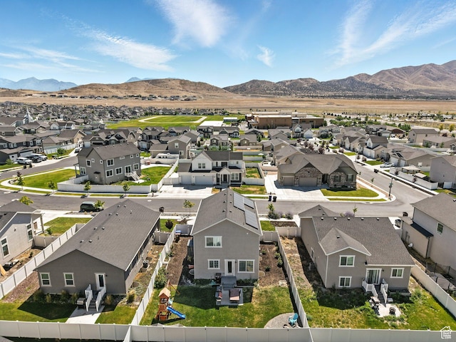 6119 N White Rock Rd, Eagle Mountain, UT 84005 - aerial view of residential area featuring a mountainous background