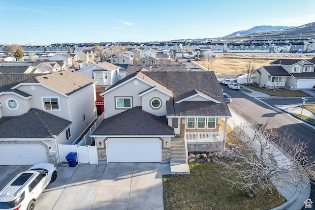 bird's eye view featuring a residential view