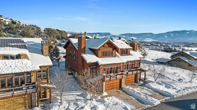 292 N Abajo Peak Way, Heber City, UT 84032 - view of front of property featuring a chimney and a garage