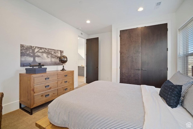 292 N Abajo Peak Way, Heber City, UT 84032 - bedroom with light colored carpet, a closet, and recessed lighting