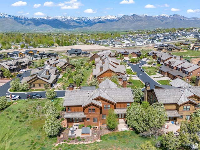 292 N Abajo Peak Way, Heber City, UT 84032 - aerial view of residential area featuring a mountainous background
