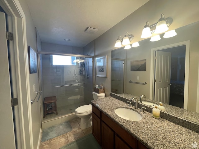 225 W Lyman Ln, Bountiful, UT 84010 - bathroom with toilet, a stall shower, and vanity