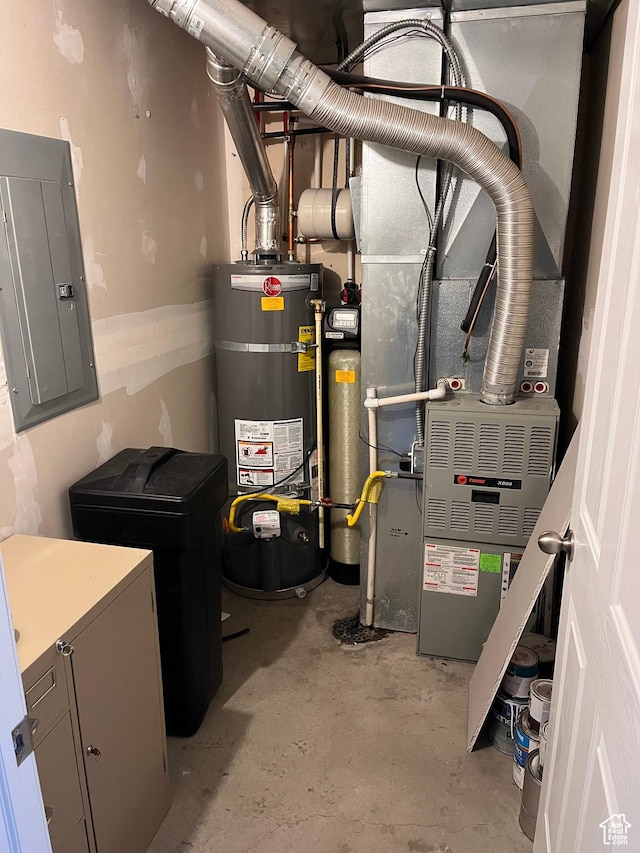 225 W Lyman Ln, Bountiful, UT 84010 - utilities featuring electric panel, heating unit, and secured water heater