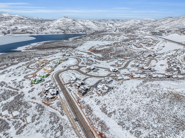 10740 N Hideout Trl, Hideout, UT 84036 - snowy aerial view featuring a mountain view