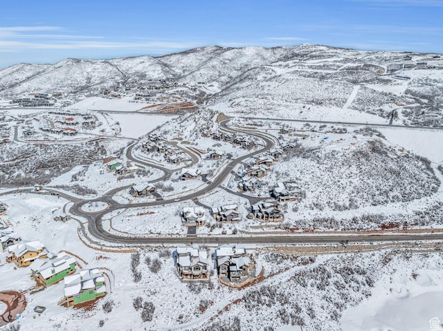 10740 N Hideout Trl, Hideout, UT 84036 - snowy aerial view featuring a mountain view