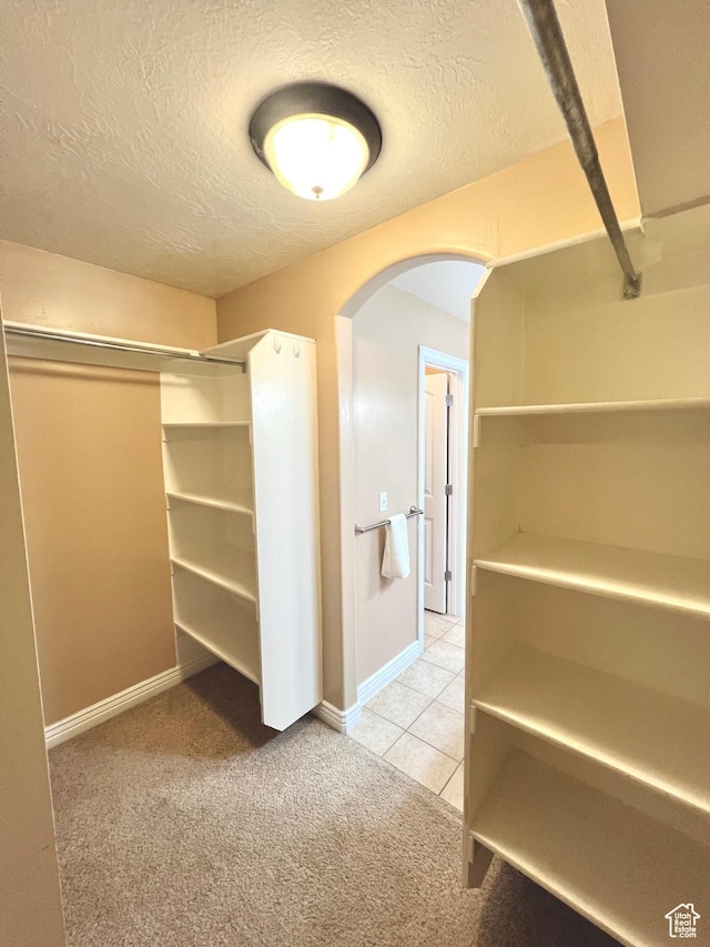 15 E 1100 S, Vernal, UT 84078 - walk in closet with light tile patterned flooring, light colored carpet, and arched walkways