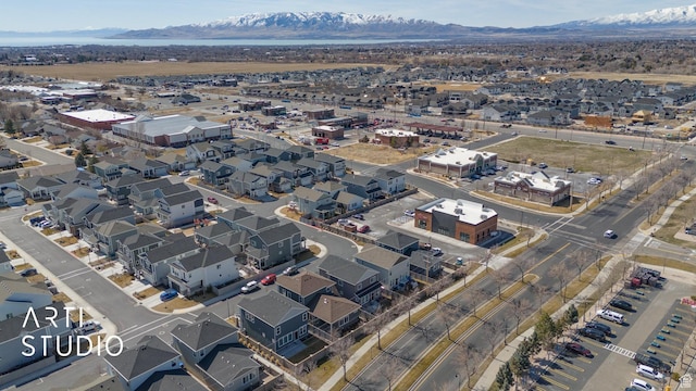 4672 W Tulip N, Cedar Hills, UT 84062 - birds eye view of property with a mountain view and a residential view
