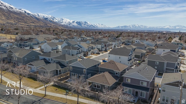 4672 W Tulip N, Cedar Hills, UT 84062 - drone / aerial view with a mountain view and a residential view