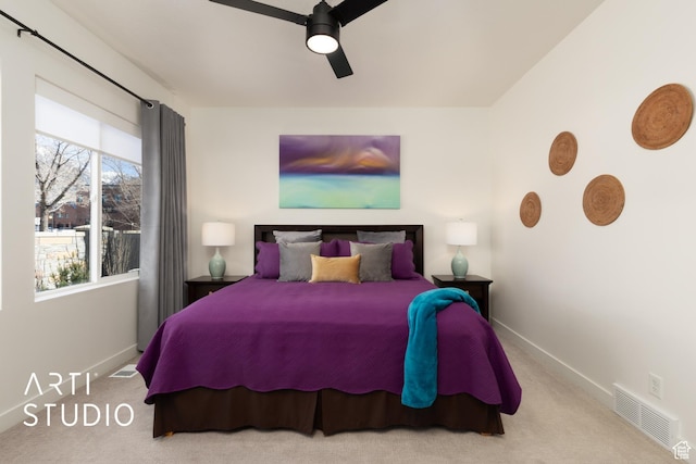 4672 W Tulip N, Cedar Hills, UT 84062 - bedroom with visible vents, baseboards, carpet, and ceiling fan