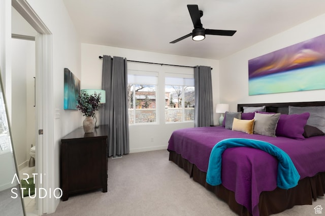 4672 W Tulip N, Cedar Hills, UT 84062 - carpeted bedroom featuring ceiling fan and baseboards