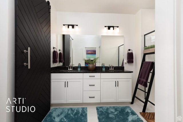 4672 W Tulip N, Cedar Hills, UT 84062 - full bath with double vanity, tile patterned floors, and a sink