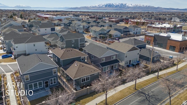 4672 W Tulip N, Cedar Hills, UT 84062 - drone / aerial view featuring a mountain view and a residential view