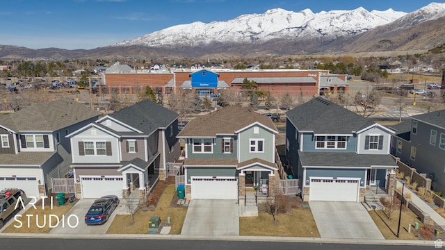 4672 W Tulip N, Cedar Hills, UT 84062 - bird's eye view with a mountain view and a residential view