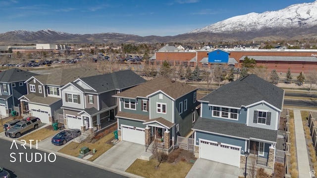4672 W Tulip N, Cedar Hills, UT 84062 - birds eye view of property with a mountain view and a residential view